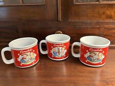 2002 VINTAGE SET OF 3 LARGE CAMPBELL SOUP CUPS/MUGS BY Houston Harvest picture