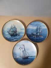Set 3 America's Greatest Sailing Ships Hamilton Collection by Tom Freeman Plates picture