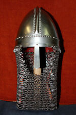Early Medieval Armor Spangenhelm Viking Helmet With Chainmail picture