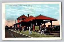 1918. LAWTON, OKLAHOMA. FRISCO PASSENGER STATION.  POSTCARD. fx21 picture