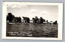 Villard Minnesota MN Lake Cottages Tracy Wilcox Real Photo RPPC Postcard 1930-50 picture