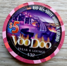 $5 Las Vegas Rio VooDoo Steak & Lounge #132 Casino Chip - Uncirculated picture