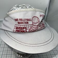 1985 New Bern Jaycees North Carolina Easter Seals Volleyball Visor Hat Vintage picture