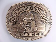1985 Hesston Outfit Tournament Rodeo Series 1 Limited Edition Belt Buckle picture