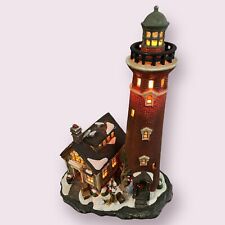 2001 Christmas Santa's Workbench Collectible Rocky Island Lighted Lighthouse picture