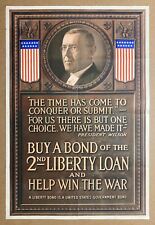 1917 The Time Has Come To Conquer or Submit Poster Woodrow Wilson WWI Original picture