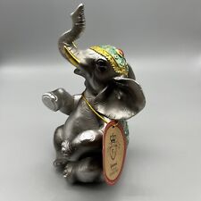 Vintage Turtle King Giovanni Giftware Multicolored Elephant Rhinestones picture