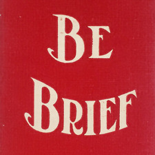Be Brief Linen Advice Postcard 1930s Red White Vintage Sign Art Card 30s B780 picture