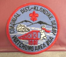 Vintage NEW 1981 Colonial Dist Klondike Derby Watching Area BSA Boy Scout Patch picture