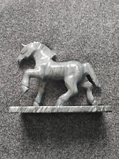 Smooth Stone Horse Expertly Hand-Carved Sculpture Vintage Craft - Rare picture