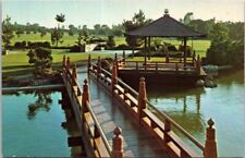 Whittier California Japanese Gardens Rose Hills Memorial Park Vintage Postcard picture