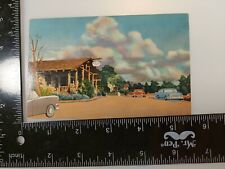 Bright Angel Lodge Vtg Cars Entrance Scene  Grand Canyon,AZ Vtg 40's Postcard  picture