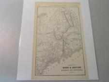 Original Vintage Map of Bangor & Aroostook Railroad and Connections from 1906 picture