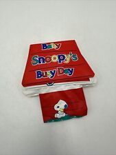 Rare Vintage 1960’s Peanuts Baby Snoopys Busy Day Vinyl Squeaker Book picture
