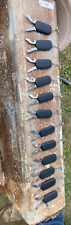 Lot of Twelve, Small, Black, Multipurpose Keychain Knives Stainless Blades picture