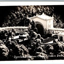 c1940s San Diego, CA RPPC Spreckels Organ Real Photo Balboa Park Old World A92 picture