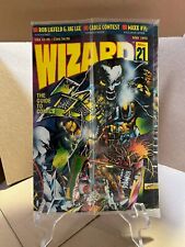 Wizard #21 May 1993 SEALED Polybag Comic Magazine w/ Card Bagged Jim Lee Liefeld picture
