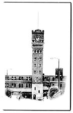 Postcard Erie Monon Railroad Dearborn Station in Chicago Illinois artist signed picture