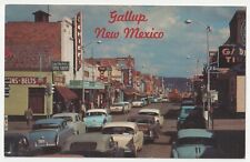 c1950s Downtown Route 66 Coal Avenue Cafes Cars Gallup New Mexico NM Postcard picture