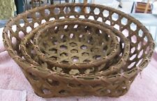 3 Graduated Hexagon Shaped Cheese Baskets from Shaker Village by Shaker woman picture