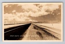 Wendover UT-Utah RPPC, Scenic View Of Salt Flats, Antique, Vintage Postcard picture