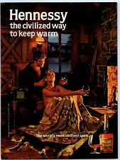 Hennessy Cognac CIVILIZED WAY TO KEEP WARM Sexy Couple 1985 Print Ad 8