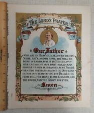 Authentic Plate From 1896 Bible - The Lord's Prayer Metallic Gold Gilding  picture