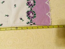 2 Vintage Percale Lilac Floral Pillow Cases picture
