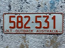 1980’s - AUSTRALIA - NORTHERN TERRITORY - LICENSE PLATE - OUTBACK AUSSIE picture