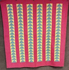 Great Color PA c 1930s Flying Geese QUILT Vintage Farmhouse picture