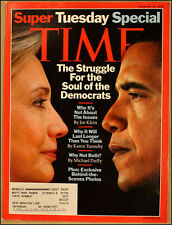 2/18/2008 Time Magazine Hillary Clinton Barack Obama Super Tuesday Special picture