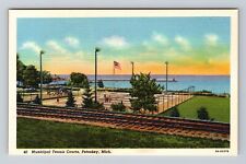 Petoskey MI-Michigan, Municipal Tennis Courts, Antique, Vintage Postcard picture