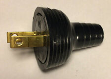 New Leviton Large Black Round Ribbed Lamp Cord Plug For Large Round Wire #LP573 picture