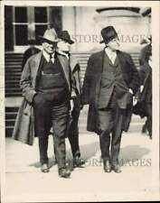 1919 Press Photo Mayor Rollin Bunch & Atty. Michael Ryan leave Federal Buillding picture