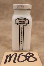M08 VINTAGE GRIFFITH'S PURIFIED MILK GLASS SPICE JAR POULTRY SEASONING picture
