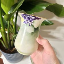 Beautiful Antique Purple Floral Porcelain Vase picture