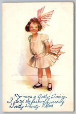 Postcard Dorothy Dainty Ribbons Bows Fashion Little Girl Advertising picture