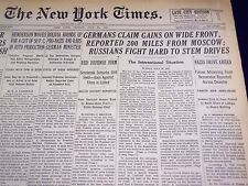 1941 JULY 20 NEW YORK TIMES - GERMANS 200 MILES FROM MOSCOW - NT 1390 picture