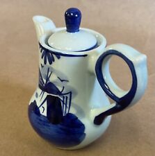 Vintage Delft's Blauw Blue & White mini Tea Pot 570 picture