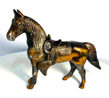 VTG 1950s Cast Pot Metal Horse Carnival Prize Toy Souvenir Copper Tone 10