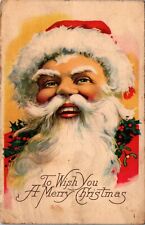 C.1919 Santa Claus Big Smile Christmas Vintage Postcard picture