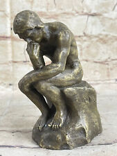Hot Cast Bronze Realism Art Noveau Sculpture The Thinker Thinking Man Artwork picture