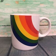 Vintage 1980s Ceramic Rainbow Pride Mug Cup FTD Korea 10 oz picture
