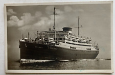 Vintage Ship RPPC Postcard Italy Cosulich Line MS Saturnia steamship steamer picture