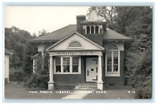 c1910's Free Public Library Building Somers Connecticut CT RPPC Photo Postcard picture