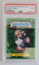 2020 GARBAGE PAIL KIDS SAPPHIRE GREEN 17B - LOONY LENNY #40/50  PSA 9 MINT picture