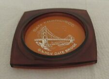 Vintage San Francisco Golden Gate Bridge Drink Coaster picture