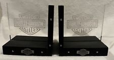 Harley Davidson Black and Acrylic Bookends picture