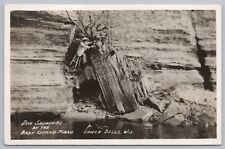 Lower Dells WI~Don Saunders~Baby Grand Piano Rock Formation~Real Photo PC~RPPC picture