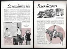 “Streamlining the Texas Rangers” 1939 vintags pictorial Camp Mabry ~ S.O. Hamm picture